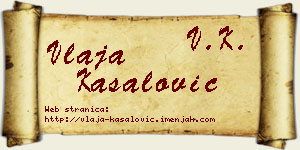 Vlaja Kasalović vizit kartica